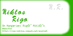 miklos rigo business card